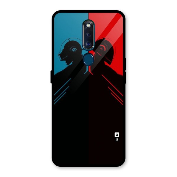 Fight Colours Glass Back Case for Oppo F11 Pro