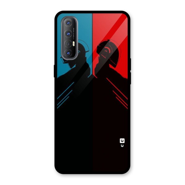 Fight Colours Glass Back Case for Oppo Reno3 Pro