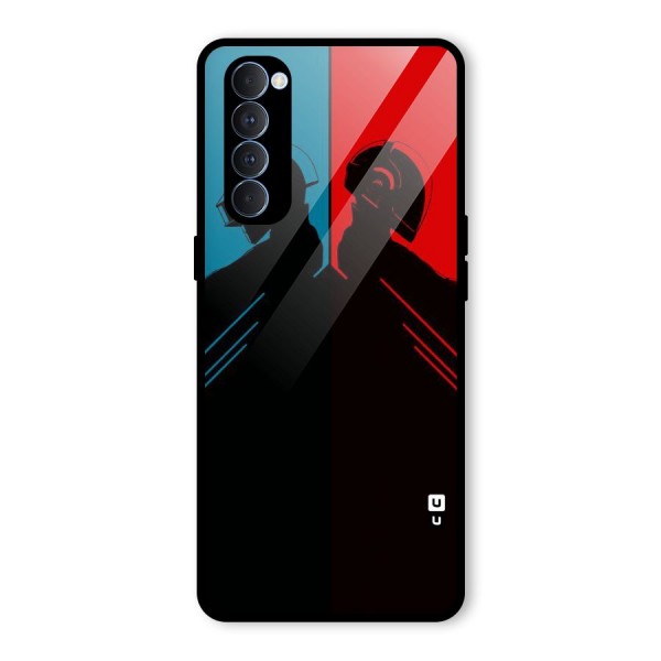 Fight Colours Glass Back Case for Oppo Reno4 Pro