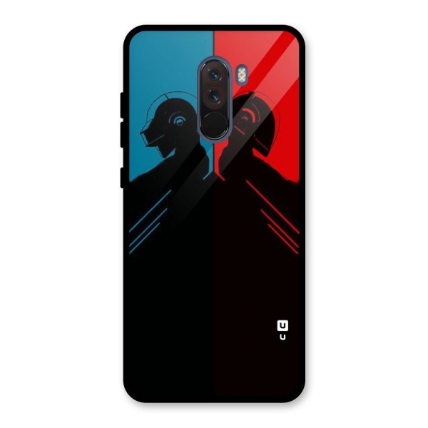 Fight Colours Glass Back Case for Poco F1