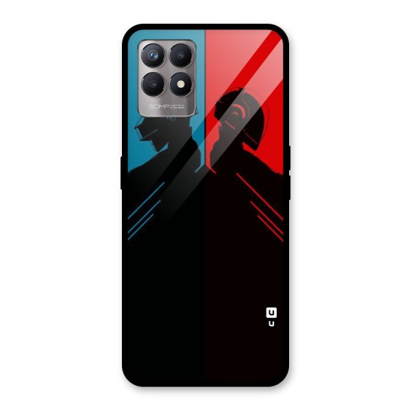 Fight Colours Glass Back Case for Realme 8i