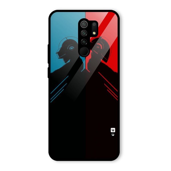 Fight Colours Glass Back Case for Redmi 9 Prime