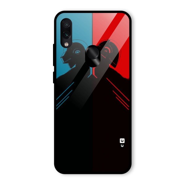 Fight Colours Glass Back Case for Redmi Note 7