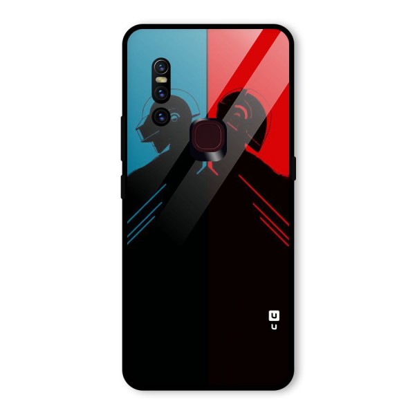 Fight Colours Glass Back Case for Vivo V15