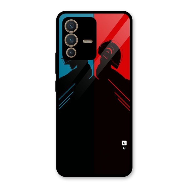 Fight Colours Glass Back Case for Vivo V23 5G