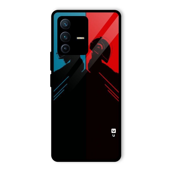 Fight Colours Glass Back Case for Vivo V23 Pro