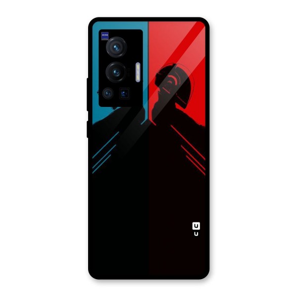 Fight Colours Glass Back Case for Vivo X70 Pro