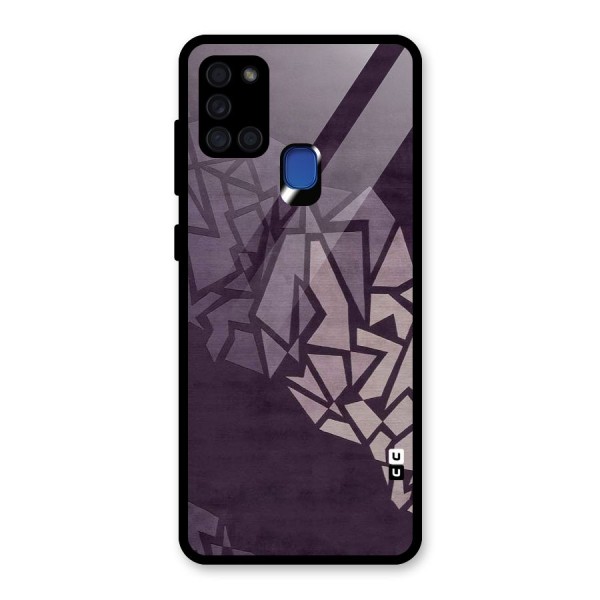 Fine Abstract Glass Back Case for Galaxy A21s