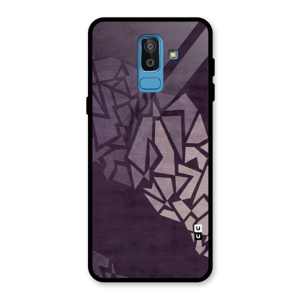 Fine Abstract Glass Back Case for Galaxy J8