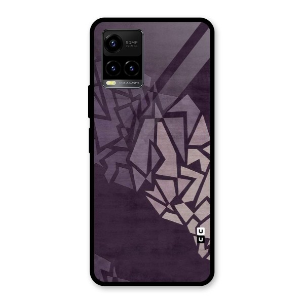 Fine Abstract Glass Back Case for Vivo Y33s