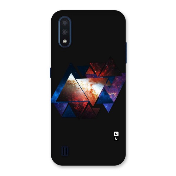 Fire Galaxy Triangles Back Case for Galaxy M01