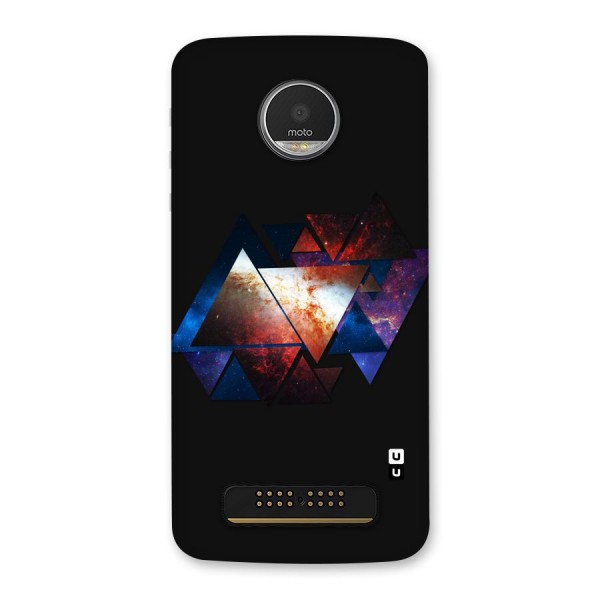 Fire Galaxy Triangles Back Case for Moto Z Play