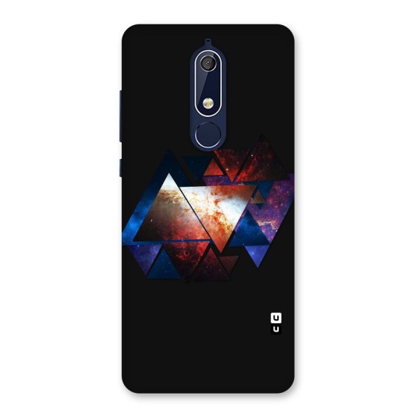 Fire Galaxy Triangles Back Case for Nokia 5.1