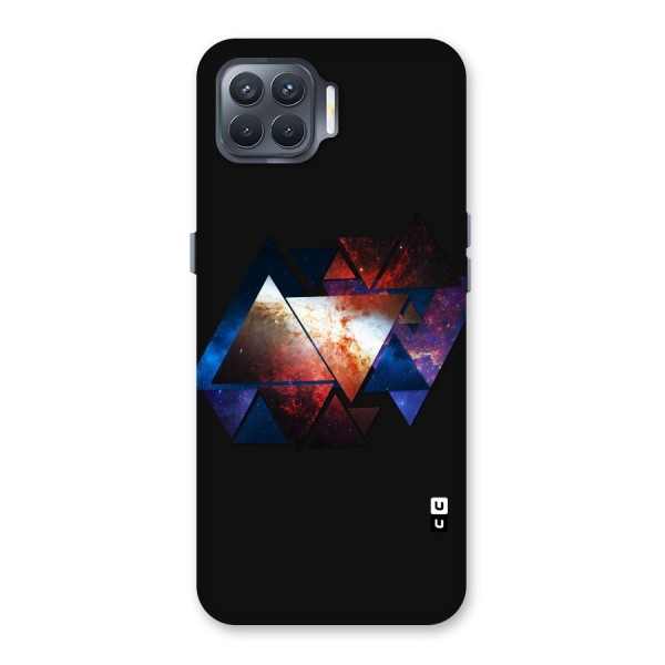 Fire Galaxy Triangles Back Case for Oppo F17 Pro