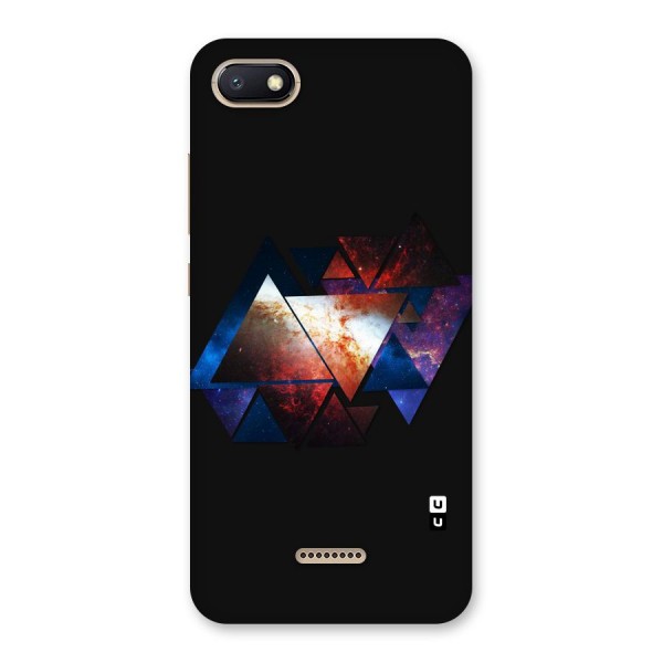 Fire Galaxy Triangles Back Case for Redmi 6A