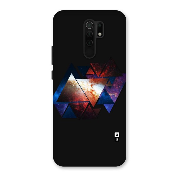 Fire Galaxy Triangles Back Case for Redmi 9 Prime