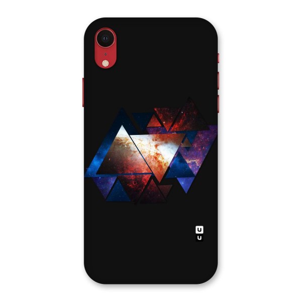 Fire Galaxy Triangles Back Case for iPhone XR