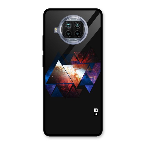 Fire Galaxy Triangles Glass Back Case for Mi 10i