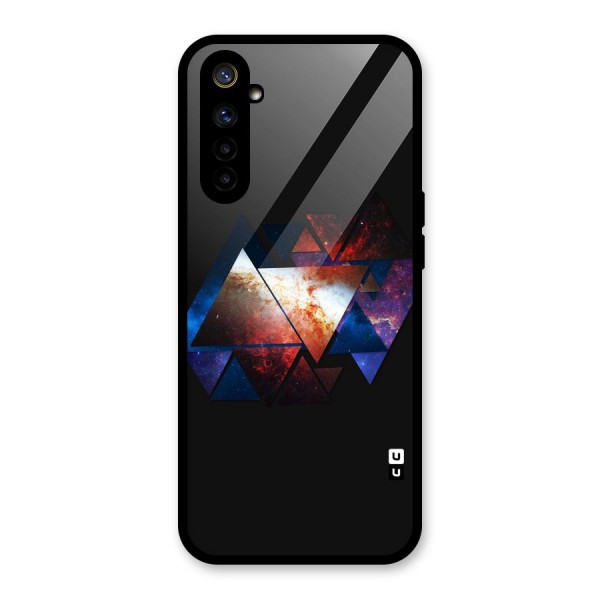 Fire Galaxy Triangles Glass Back Case for Realme 6