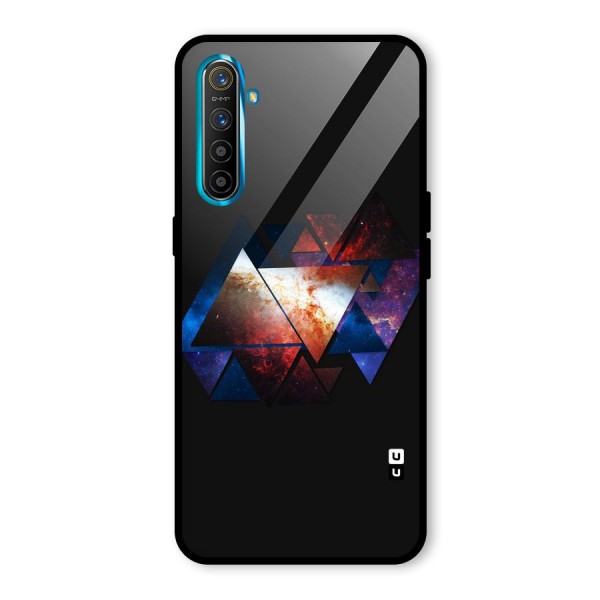 Fire Galaxy Triangles Glass Back Case for Realme XT