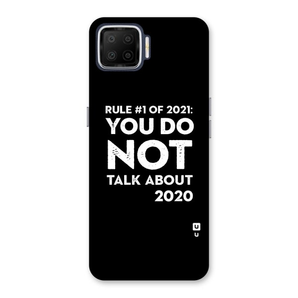 First Rule of 2021 Back Case for Oppo F17