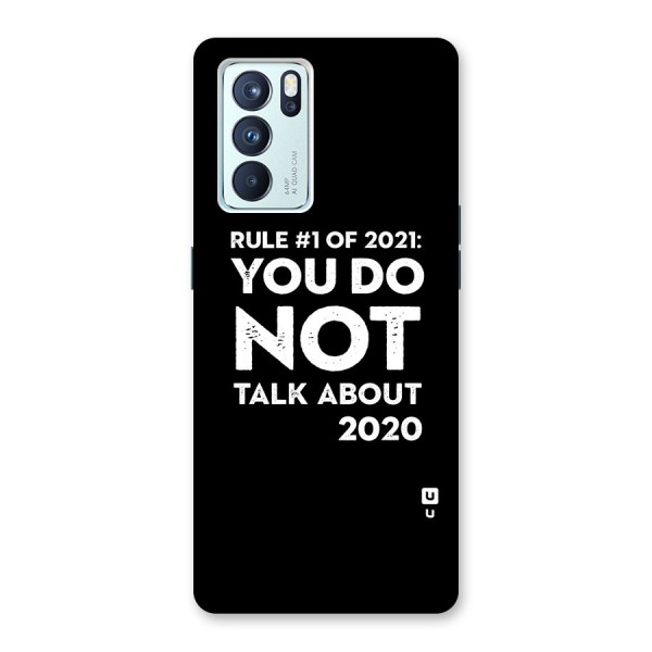 First Rule of 2021 Back Case for Oppo Reno6 Pro 5G