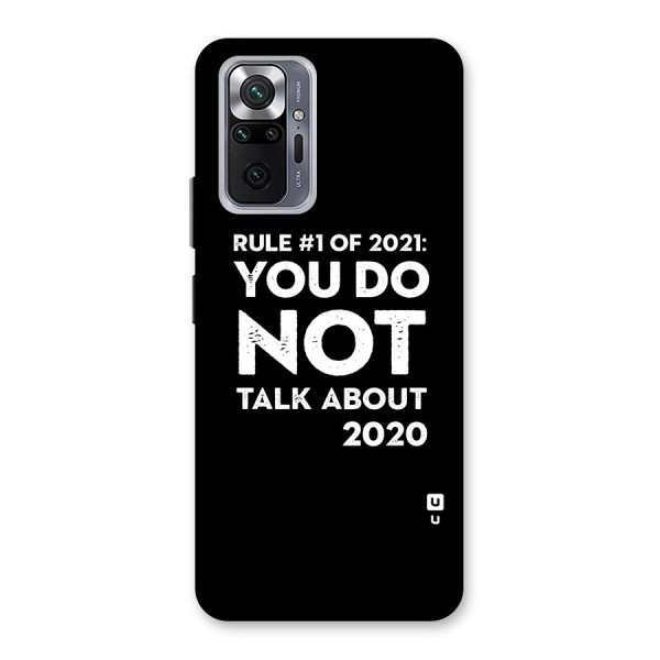 First Rule of 2021 Back Case for Redmi Note 10 Pro