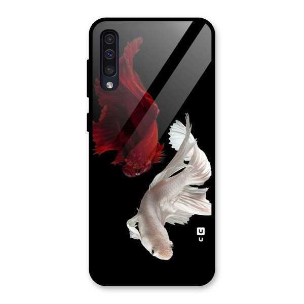 Fish Design Glass Back Case for Galaxy A50s