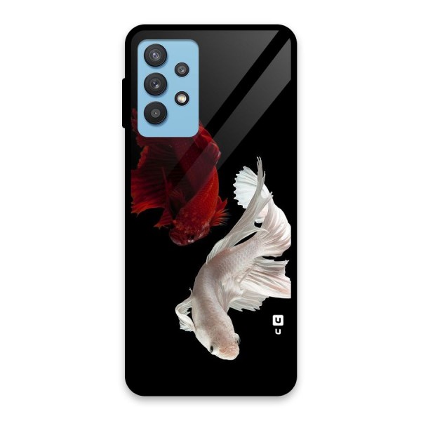 Fish Design Glass Back Case for Galaxy M32 5G