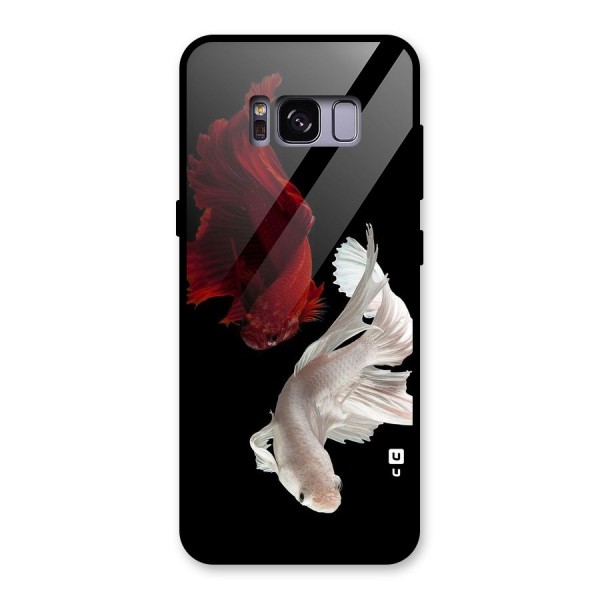 Fish Design Glass Back Case for Galaxy S8