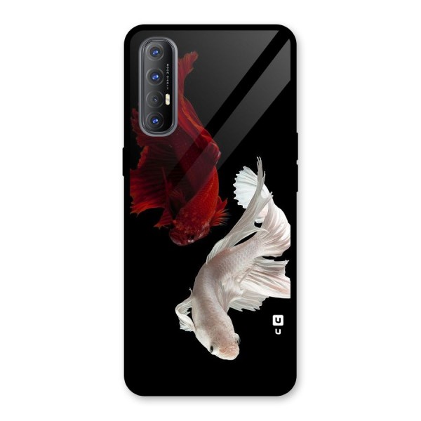 Fish Design Glass Back Case for Oppo Reno3 Pro