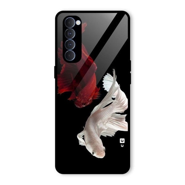 Fish Design Glass Back Case for Oppo Reno4 Pro