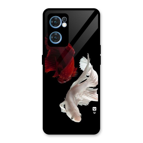 Fish Design Glass Back Case for Oppo Reno7 5G