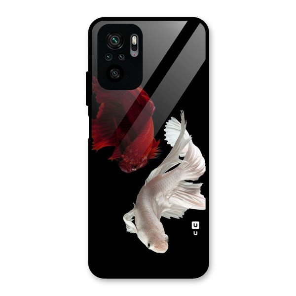 Fish Design Glass Back Case for Redmi Note 10