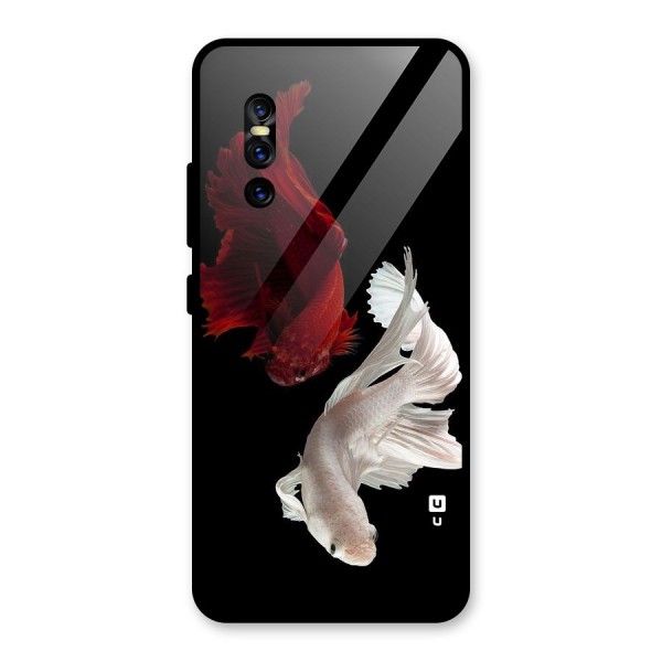 Fish Design Glass Back Case for Vivo V15 Pro