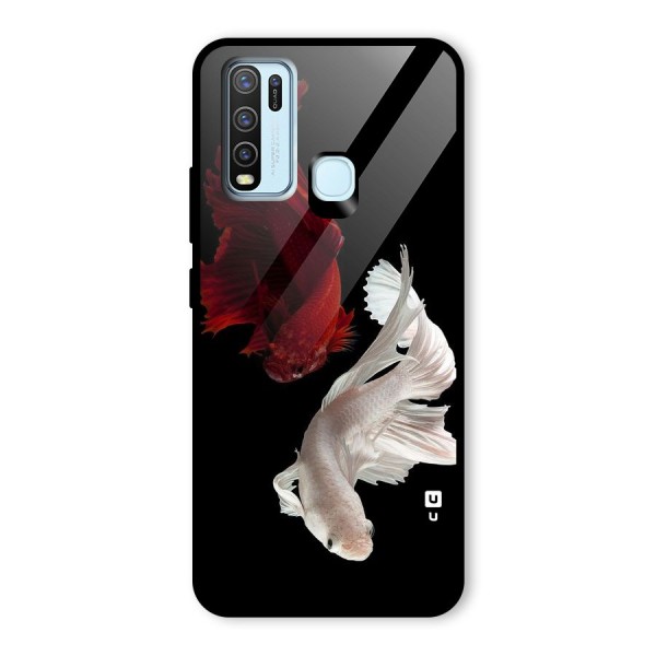 Fish Design Glass Back Case for Vivo Y30