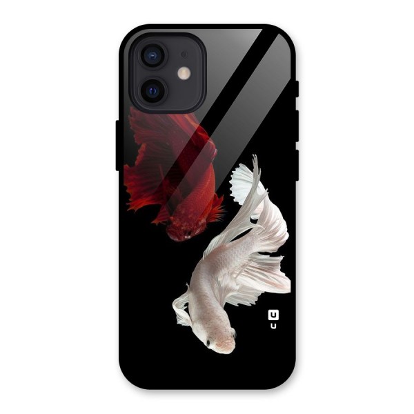 Fish Design Glass Back Case for iPhone 12