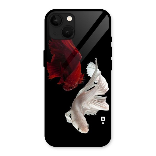 Fish Design Glass Back Case for iPhone 13