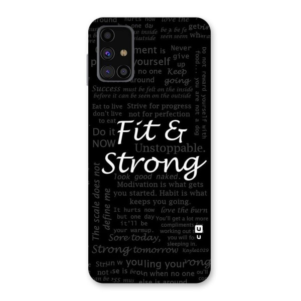 Fit And Strong Back Case for Galaxy M31s