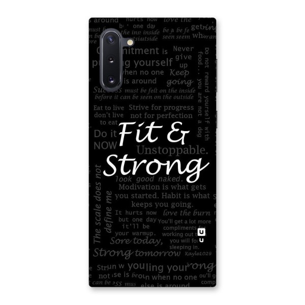 Fit And Strong Back Case for Galaxy Note 10