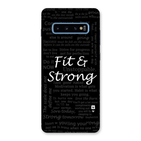 Fit And Strong Back Case for Galaxy S10 Plus