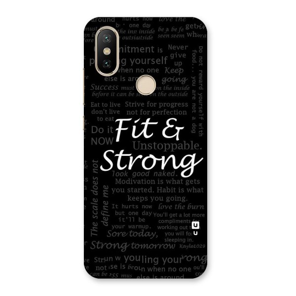 Fit And Strong Back Case for Mi A2