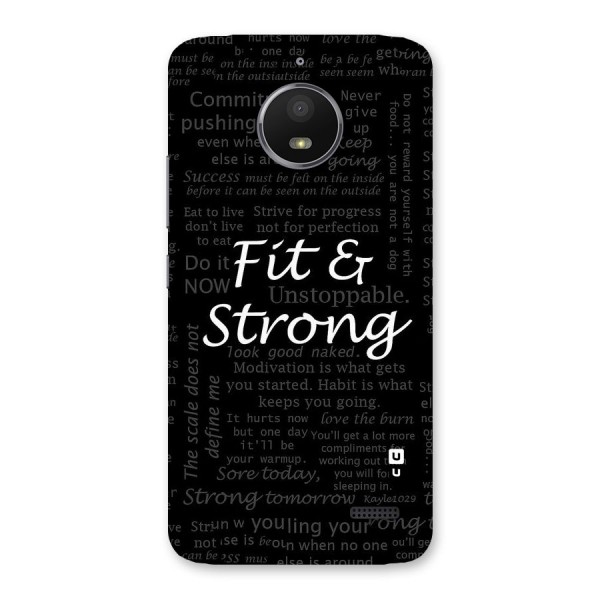 Fit And Strong Back Case for Moto E4