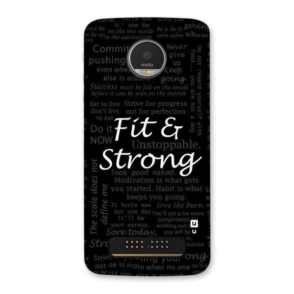 Fit And Strong Back Case for Moto Z Play