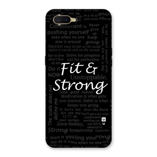 Fit And Strong Back Case for Oppo K1