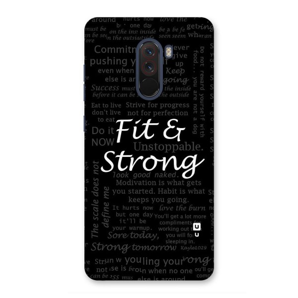 Fit And Strong Back Case for Poco F1