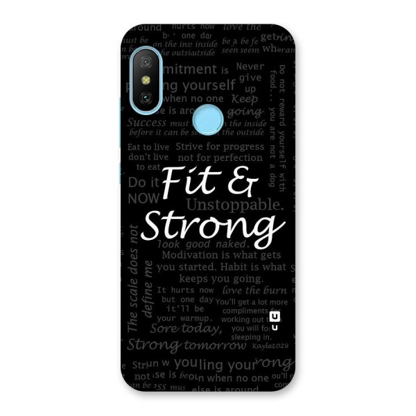 Fit And Strong Back Case for Redmi 6 Pro