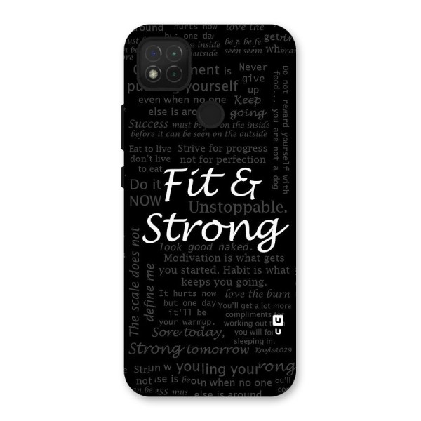 Fit And Strong Back Case for Redmi 9C