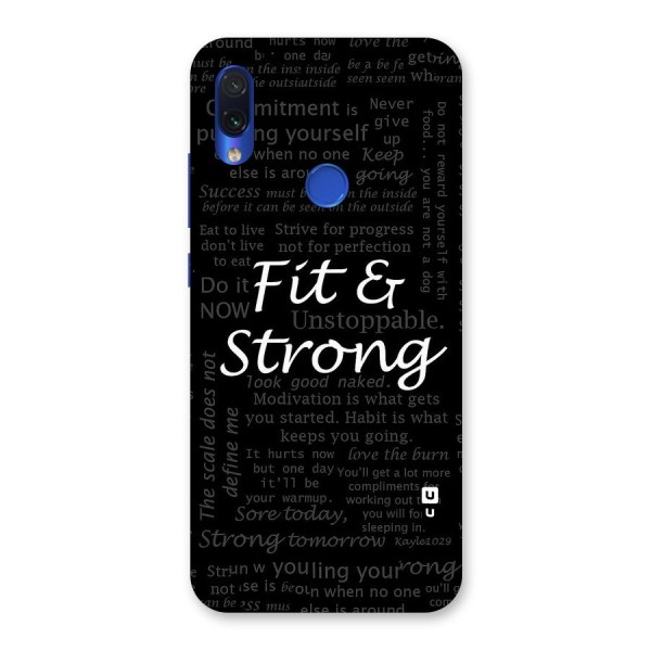 Fit And Strong Back Case for Redmi Note 7