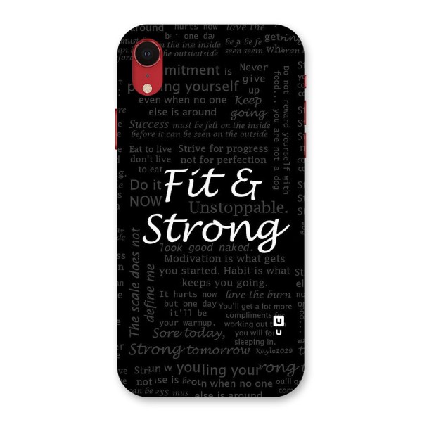 Fit And Strong Back Case for iPhone XR
